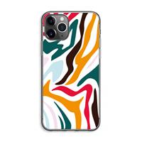 CaseCompany Colored Zebra: iPhone 11 Pro Max Transparant Hoesje
