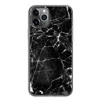 CaseCompany Zwart Marmer 2: iPhone 11 Pro Transparant Hoesje
