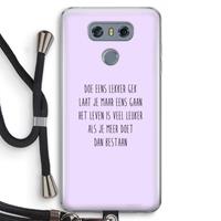 CaseCompany Gek: LG G6 Transparant Hoesje met koord