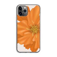 CaseCompany Orange Ellila flower: iPhone 11 Pro Max Transparant Hoesje