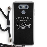 CaseCompany Never lose your value: LG G6 Transparant Hoesje met koord