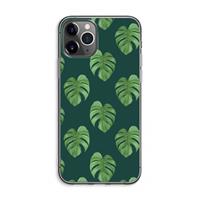 CaseCompany Monstera leaves: iPhone 11 Pro Max Transparant Hoesje