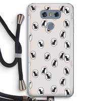 CaseCompany Miauw: LG G6 Transparant Hoesje met koord