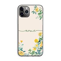CaseCompany Gele bloemen: iPhone 11 Pro Max Transparant Hoesje
