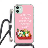 CaseCompany Bento a day: iPhone 11 Transparant Hoesje met koord