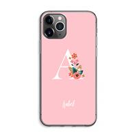 CaseCompany Pink Bouquet: iPhone 11 Pro Max Transparant Hoesje