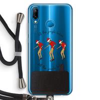 CaseCompany Jingle Ladies: Huawei P20 Lite Transparant Hoesje met koord