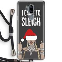 CaseCompany Came To Sleigh: LG G7 Thinq Transparant Hoesje met koord