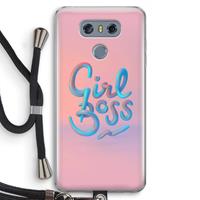 CaseCompany Girl boss: LG G6 Transparant Hoesje met koord