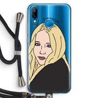 CaseCompany Mary Kate: Huawei P20 Lite Transparant Hoesje met koord