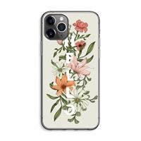 CaseCompany Hello bloemen: iPhone 11 Pro Max Transparant Hoesje
