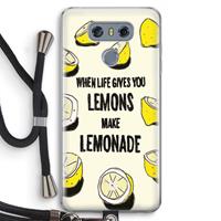 CaseCompany Lemonade: LG G6 Transparant Hoesje met koord