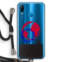 CaseCompany Run The World: Huawei P20 Lite Transparant Hoesje met koord