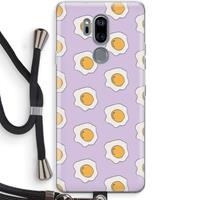 CaseCompany Bacon to my eggs #1: LG G7 Thinq Transparant Hoesje met koord