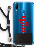 CaseCompany Ugh: Huawei P20 Lite Transparant Hoesje met koord