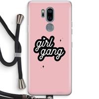 CaseCompany Girl Gang: LG G7 Thinq Transparant Hoesje met koord