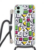 CaseCompany 8-bit N°4: iPhone 11 Transparant Hoesje met koord