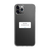 CaseCompany Reminder: iPhone 11 Pro Max Transparant Hoesje