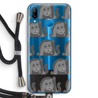 CaseCompany Cats: Huawei P20 Lite Transparant Hoesje met koord