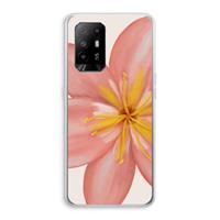CaseCompany Pink Ellila Flower: Oppo A94 5G Transparant Hoesje