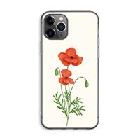 CaseCompany Red poppy: iPhone 11 Pro Max Transparant Hoesje
