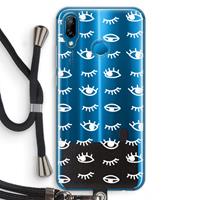 CaseCompany Eye pattern #3: Huawei P20 Lite Transparant Hoesje met koord