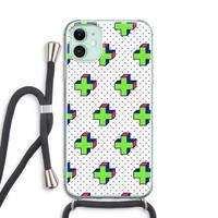 CaseCompany 8-bit N°10: iPhone 11 Transparant Hoesje met koord