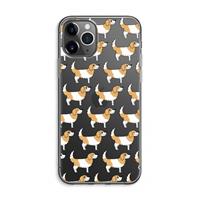 CaseCompany Doggy: iPhone 11 Pro Max Transparant Hoesje