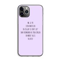 CaseCompany Relatief: iPhone 11 Pro Max Transparant Hoesje