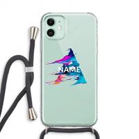 CaseCompany Abstract Spectrum: iPhone 11 Transparant Hoesje met koord