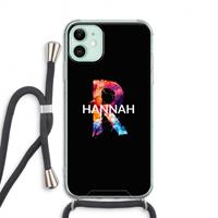 CaseCompany Abstract Spectrum: iPhone 11 Transparant Hoesje met koord