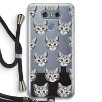 CaseCompany Kitten: LG G6 Transparant Hoesje met koord