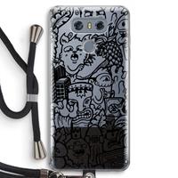 CaseCompany Vexx Black Mixtape: LG G6 Transparant Hoesje met koord