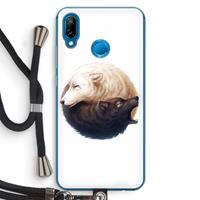 CaseCompany Yin Yang Wolves: Huawei P20 Lite Transparant Hoesje met koord