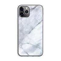 CaseCompany Witte marmer: iPhone 11 Pro Max Transparant Hoesje