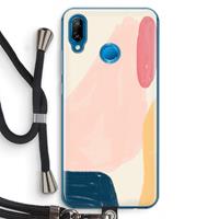 CaseCompany Saturday Flow: Huawei P20 Lite Transparant Hoesje met koord