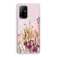 CaseCompany Painted wildflowers: Oppo A94 5G Transparant Hoesje