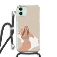 CaseCompany One of a kind: iPhone 11 Transparant Hoesje met koord