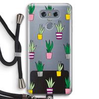 CaseCompany Sanseveria: LG G6 Transparant Hoesje met koord