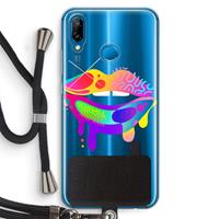 CaseCompany Lip Palette: Huawei P20 Lite Transparant Hoesje met koord