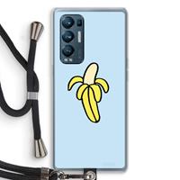 CaseCompany Banana: Oppo Find X3 Neo Transparant Hoesje met koord