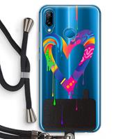 CaseCompany Melts My Heart: Huawei P20 Lite Transparant Hoesje met koord