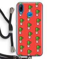 CaseCompany Mini cactus: Huawei P20 Lite Transparant Hoesje met koord