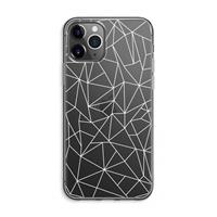 CaseCompany Geometrische lijnen wit: iPhone 11 Pro Max Transparant Hoesje