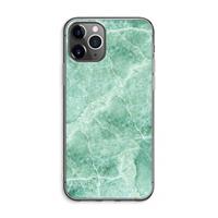 CaseCompany Groen marmer: iPhone 11 Pro Max Transparant Hoesje