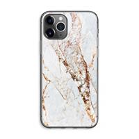 CaseCompany Goud marmer: iPhone 11 Pro Max Transparant Hoesje