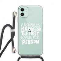 CaseCompany The prettiest: iPhone 11 Transparant Hoesje met koord