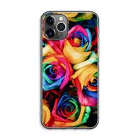 CaseCompany Neon bloemen: iPhone 11 Pro Max Transparant Hoesje