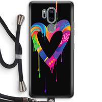 CaseCompany Melts My Heart: LG G7 Thinq Transparant Hoesje met koord