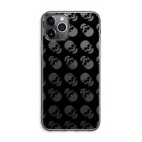 CaseCompany Musketon Skulls: iPhone 11 Pro Max Transparant Hoesje